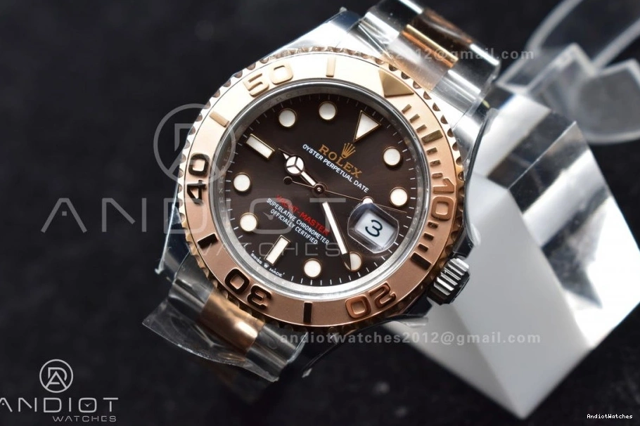 Steel VR Brown 904L Gold Best Clean On 126621 Dial Edition Yacht-Master Plated 1:1 Rose Trendy 488 Bracelet SS 0824
